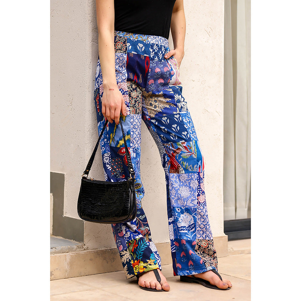 AlterEGO Rana Blue Printed Pant