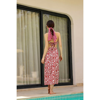 AlterEGO Sangria Red Printed Co-Ord (Set of 2)