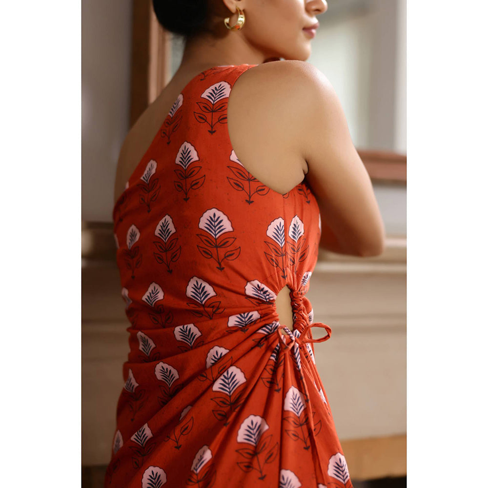 AlterEGO Lisa -Rose Splatter Drawstring Dress