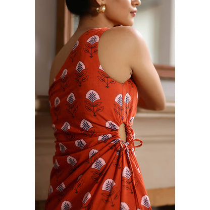AlterEGO Lisa -Rose Splatter Drawstring Dress