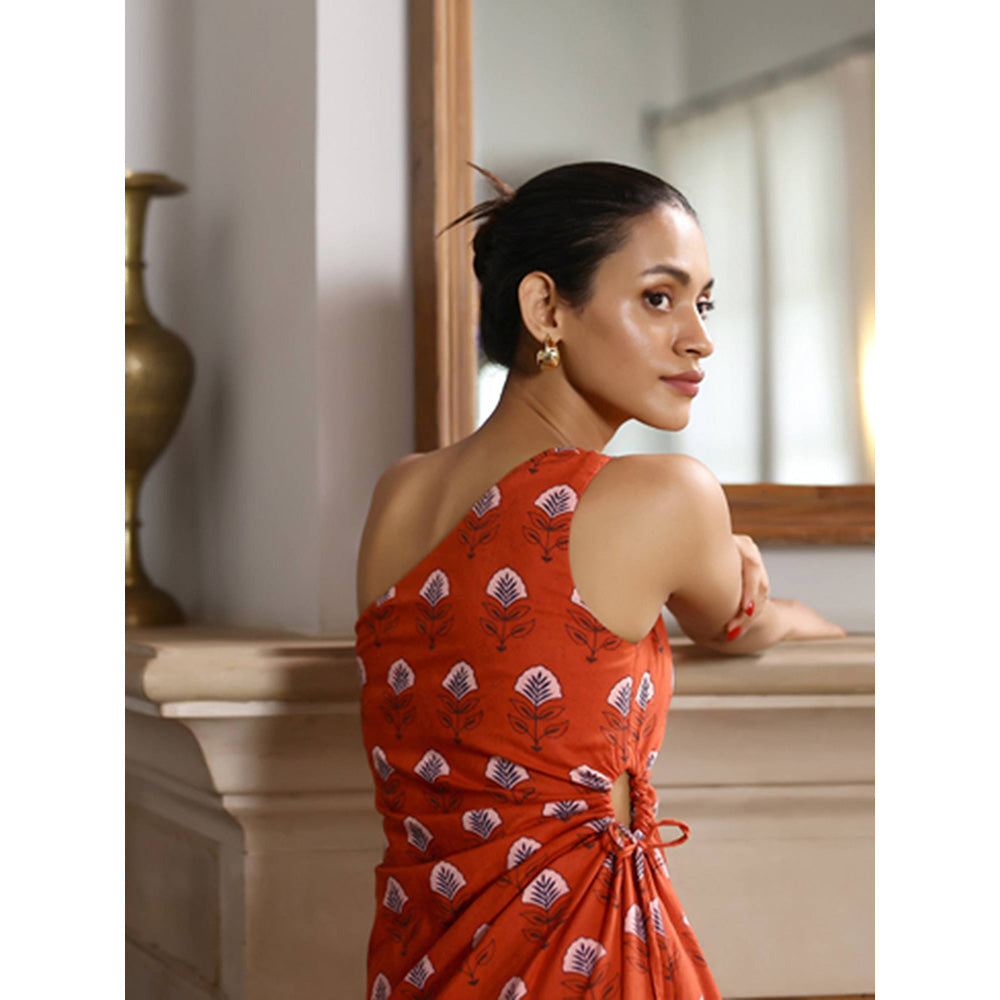 AlterEGO Lisa -Rose Splatter Drawstring Dress