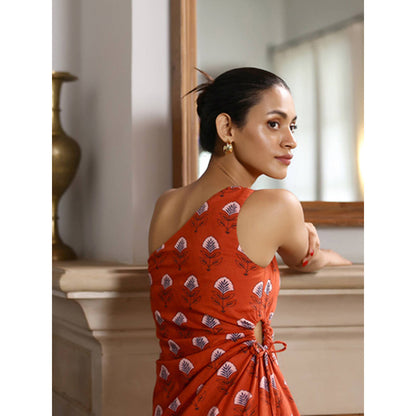 AlterEGO Lisa -Rose Splatter Drawstring Dress