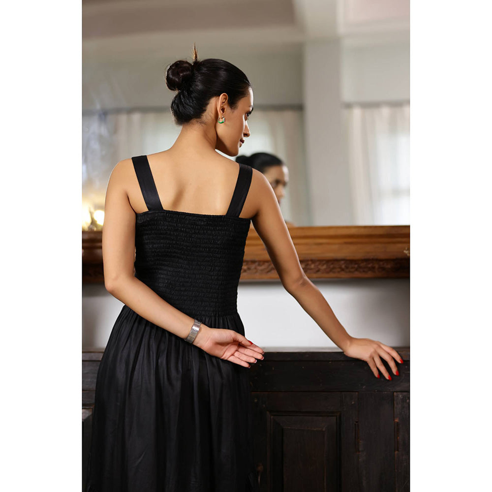 AlterEGO Giri - Black Drop Waist Midi Dress