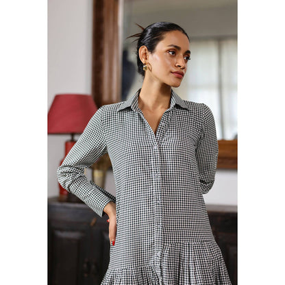 AlterEGO Juan - Pleated Hem Gingham Mini Dress