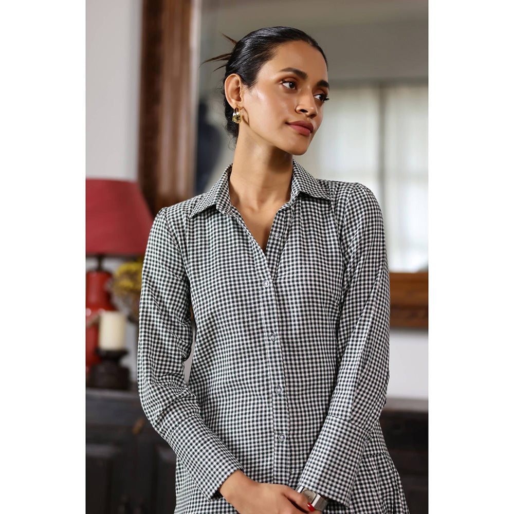 AlterEGO Juan - Pleated Hem Gingham Mini Dress