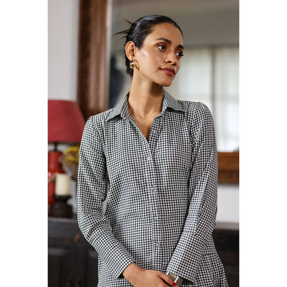 AlterEGO Juan - Pleated Hem Gingham Mini Dress