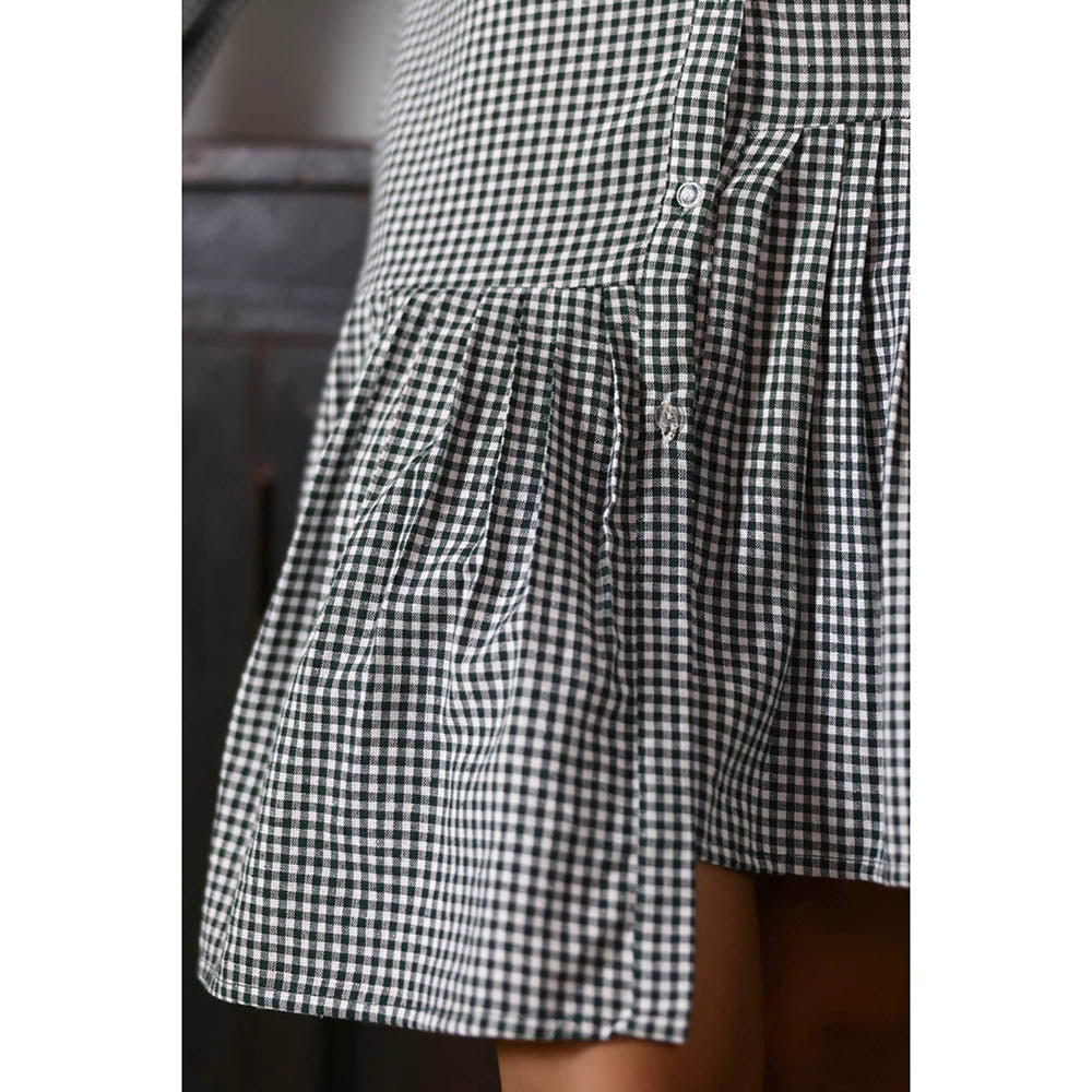 AlterEGO Juan - Pleated Hem Gingham Mini Dress