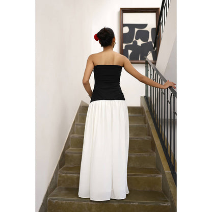 AlterEGO Vine-Dual Tone Drop Waist Dress