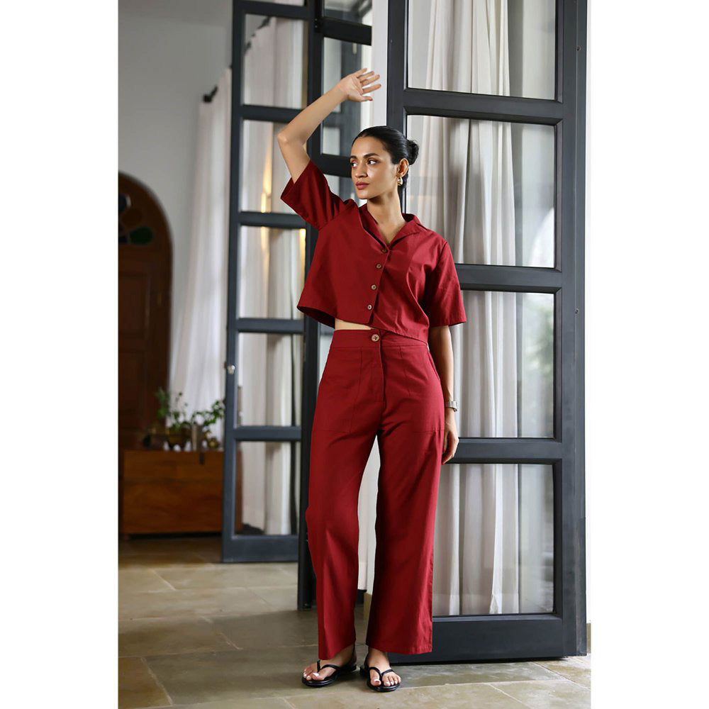 AlterEGO Luca The Oxblood Red Co-Ord (Set of 2)