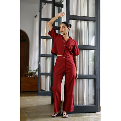AlterEGO Luca The Oxblood Red Co-Ord (Set of 2)