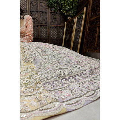 Amaltas Couture Martina Multicolor Embroidered Blouse with Lehenga and Dupatta (Set of 3)