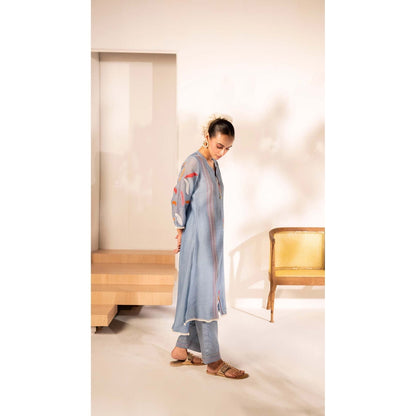 AM by Anita Mittal Grey Ziva Set Kurta with Pant
