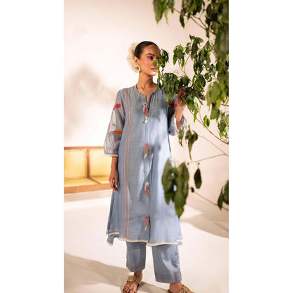 AM by Anita Mittal Grey Ziva Set Kurta with Pant