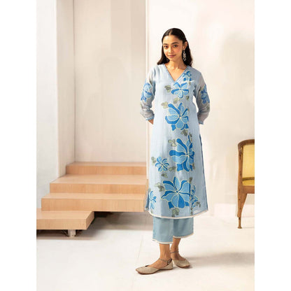 AM by Anita Mittal Blue Zoya Kurta with Pant and Dupatta
