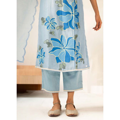 AM by Anita Mittal Blue Zoya Kurta with Pant and Dupatta
