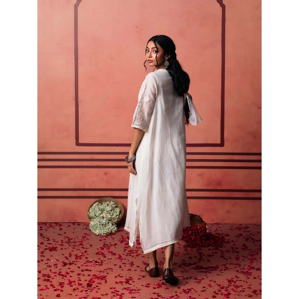 AM by Anita Mittal Off White Cotton Kaia Kurta with Pant