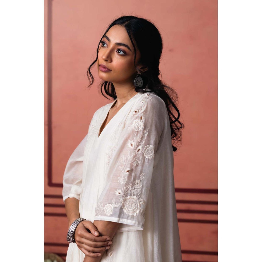 AM by Anita Mittal Off White Cotton Kaia Kurta with Pant