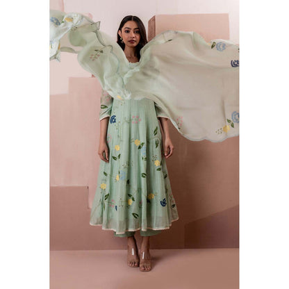 AM by Anita Mittal Falak Anarkali Kurta with Pant and Dupatta