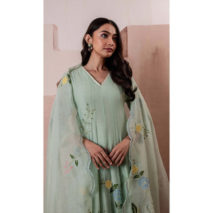 AM by Anita Mittal Falak Anarkali Kurta with Pant and Dupatta