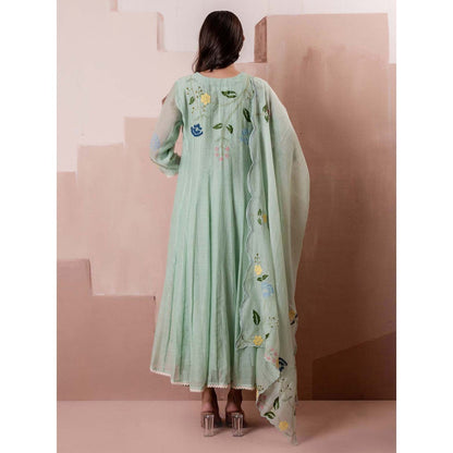 AM by Anita Mittal Falak Anarkali Kurta with Pant and Dupatta