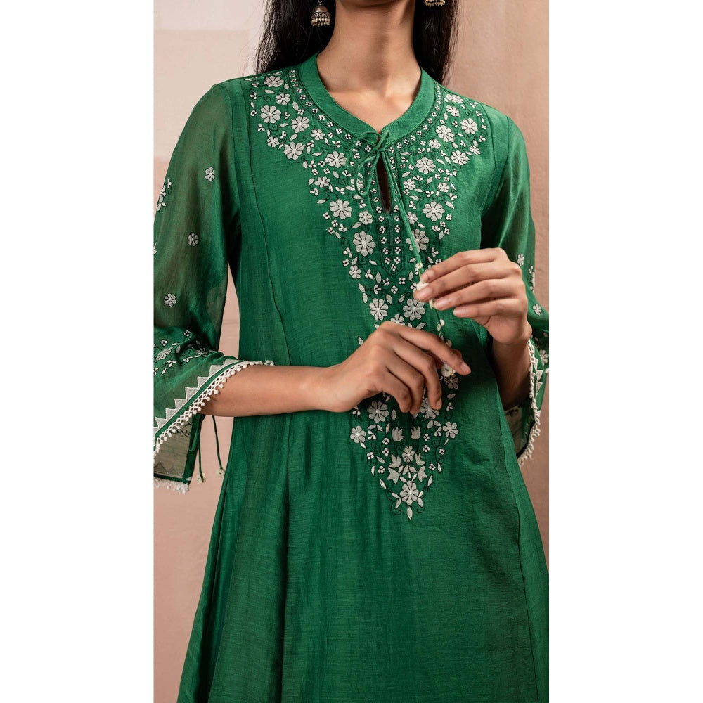 AM by Anita Mittal Green Alaya A-Line Kurta Set