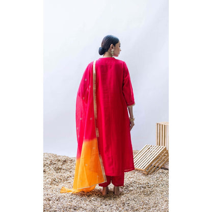 AM by Anita Mittal Pink Ziva Kurta with Pant and Dupatta