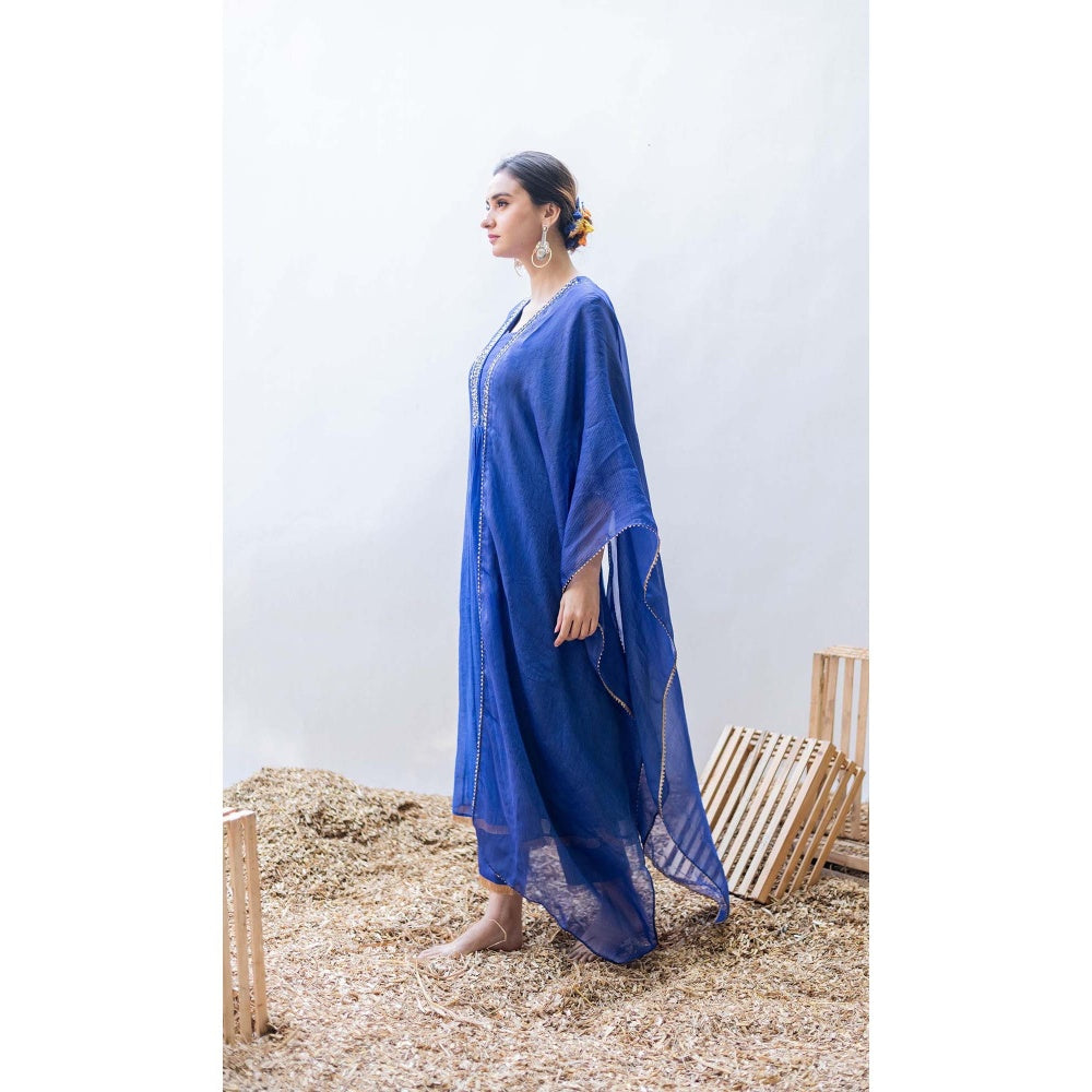 AM by Anita Mittal Blue Yara A-Line Kurta with Pant and Dupatta