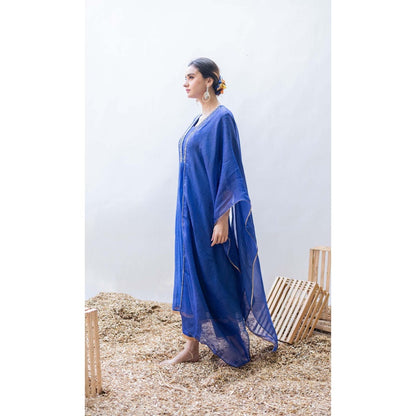 AM by Anita Mittal Blue Yara A-Line Kurta with Pant and Dupatta