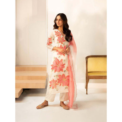 AM by Anita Mittal Coral Zoya Kurta with Pant and Dupatta