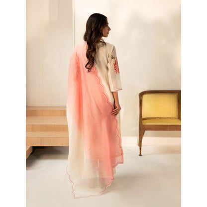 AM by Anita Mittal Coral Zoya Kurta with Pant and Dupatta