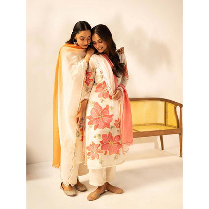 AM by Anita Mittal Coral Zoya Kurta with Pant and Dupatta