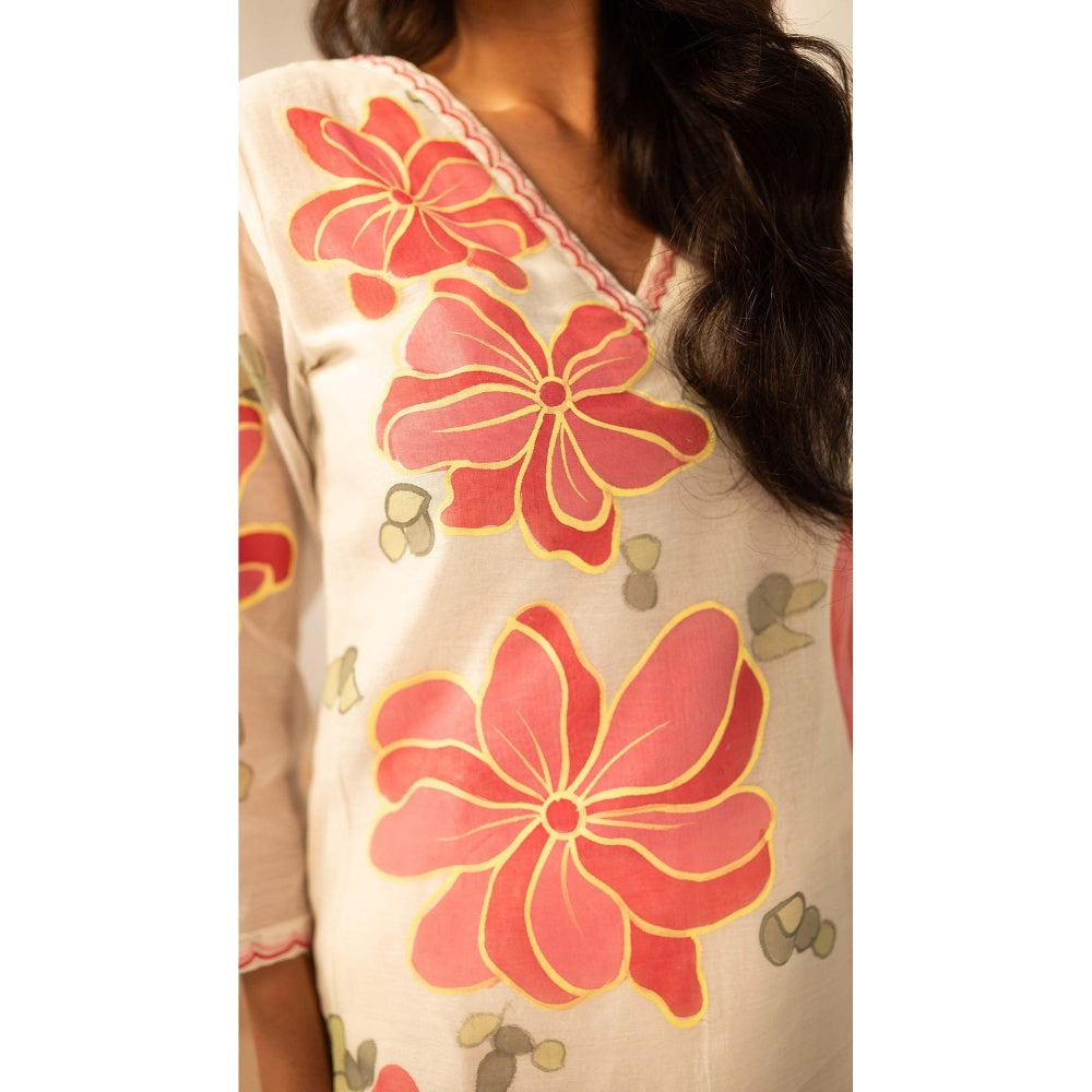 AM by Anita Mittal Coral Zoya Kurta with Pant and Dupatta