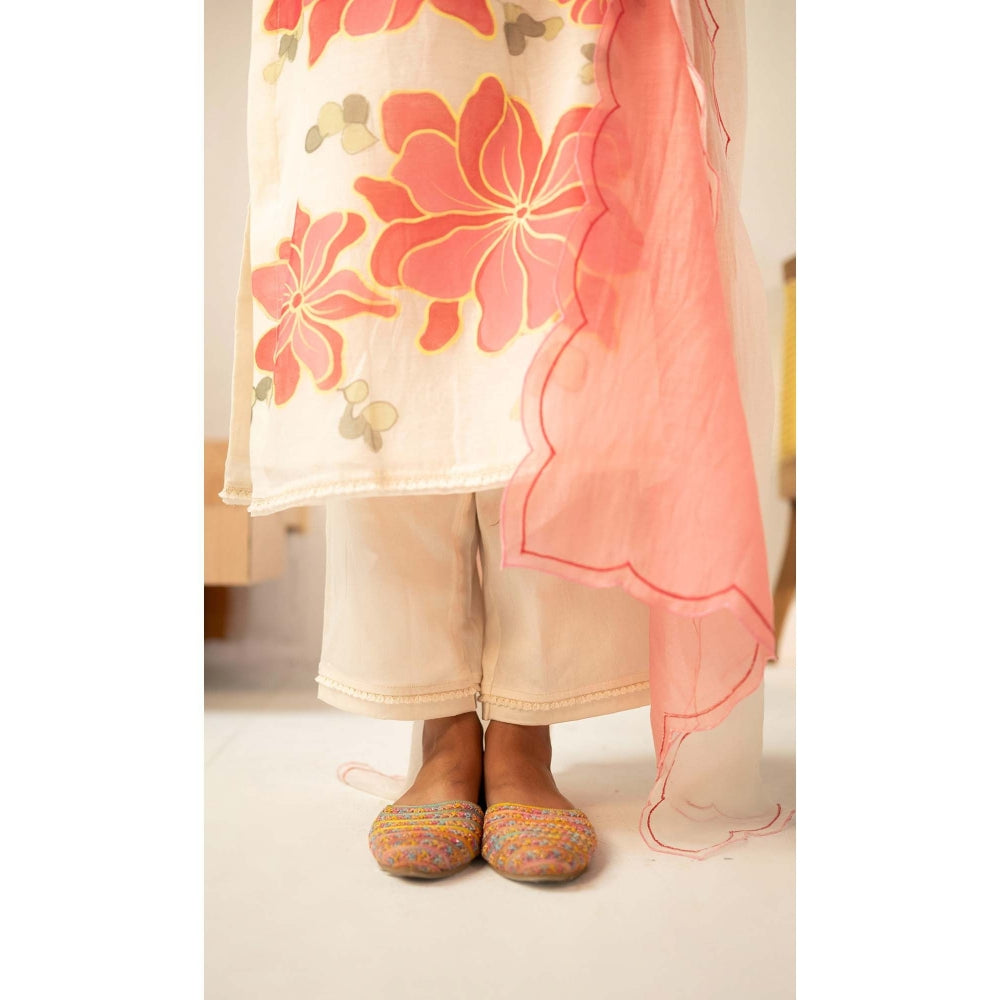 AM by Anita Mittal Coral Zoya Kurta with Pant and Dupatta