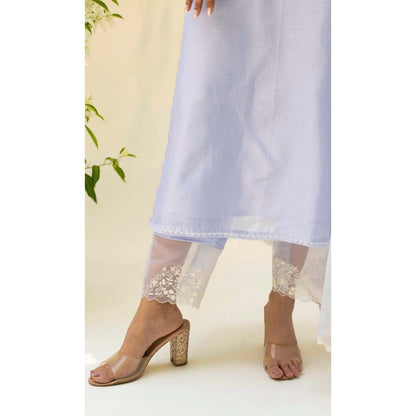 AM by Anita Mittal Lavender Silk Fiza Kurta with Pant and Dupatta