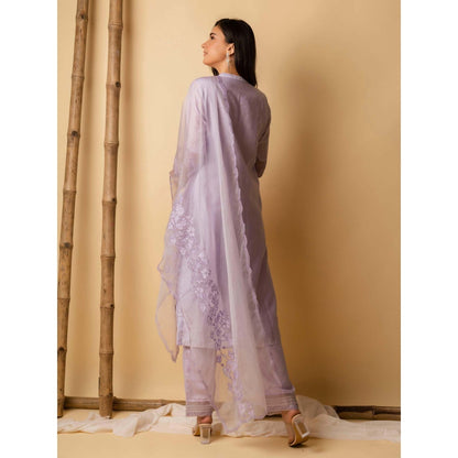 AM by Anita Mittal Lavender Firefly Kurta with Pant and Dupatta