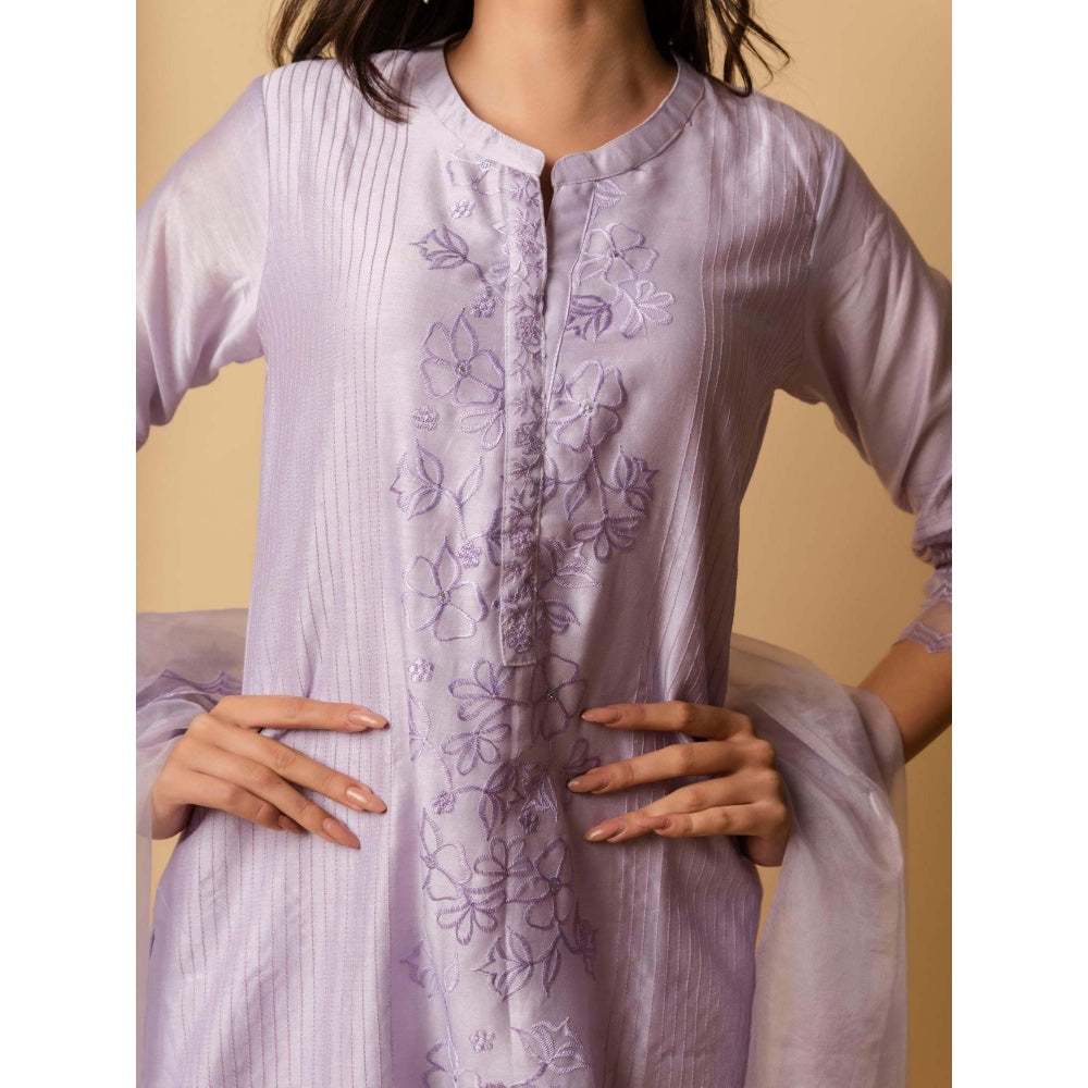 AM by Anita Mittal Lavender Firefly Kurta with Pant and Dupatta