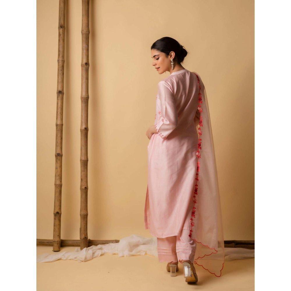 AM by Anita Mittal Pink Lajjoo Kurta with Pant and Dupatta