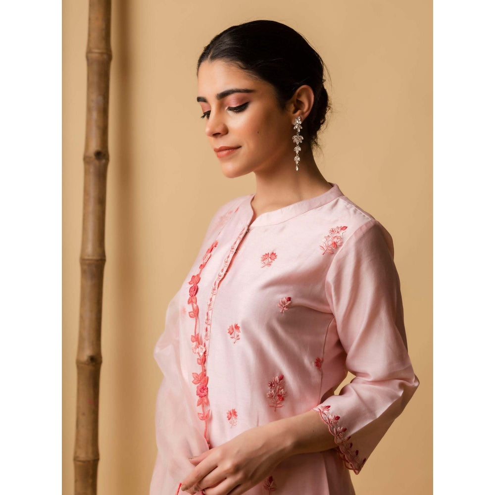AM by Anita Mittal Pink Lajjoo Kurta with Pant and Dupatta