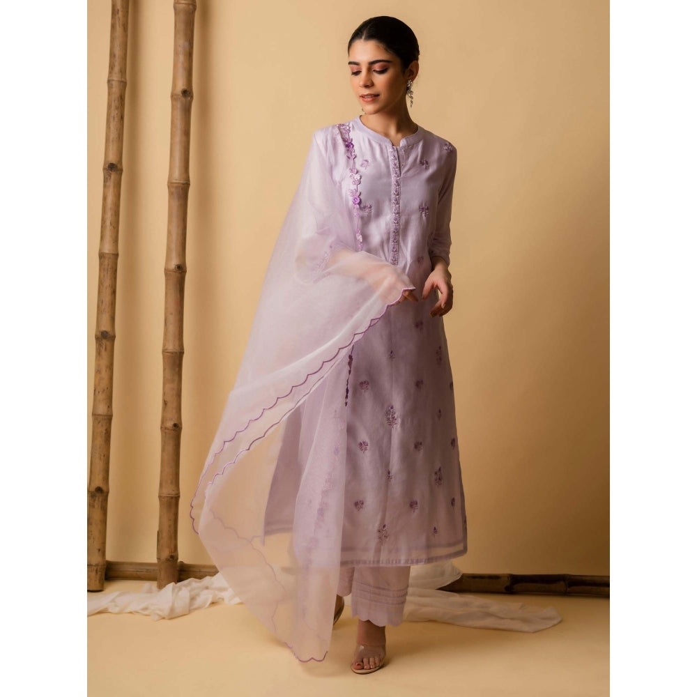 AM by Anita Mittal Lavender Lajjoo Kurta with Pant and Dupatta