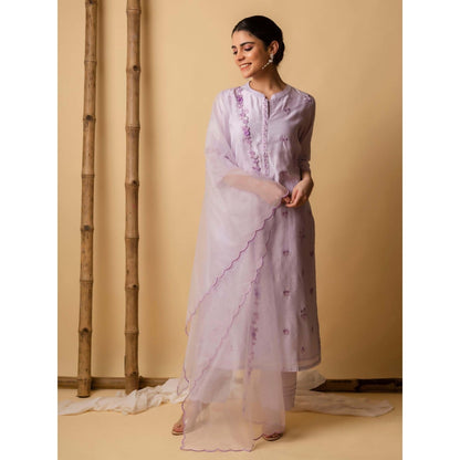 AM by Anita Mittal Lavender Lajjoo Kurta with Pant and Dupatta