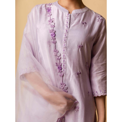 AM by Anita Mittal Lavender Lajjoo Kurta with Pant and Dupatta