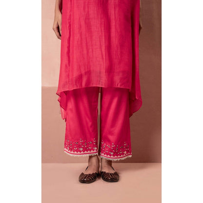 AM by Anita Mittal Red Alaya A-Line Kurta with Pant