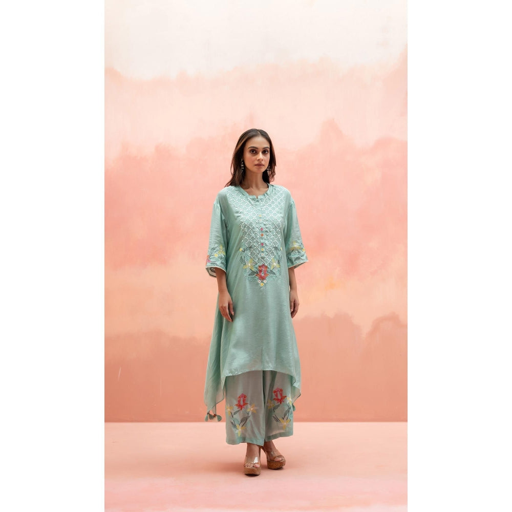 AM by Anita Mittal Firefly Blue Co-Ord Set
