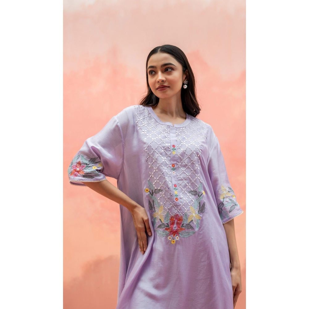 AM by Anita Mittal Firefly Lavender Co-Ord Set
