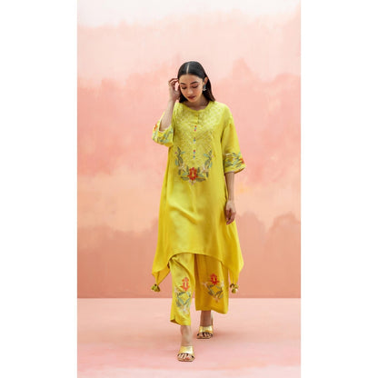 AM by Anita Mittal Firefly Yellow Co-Ord Set