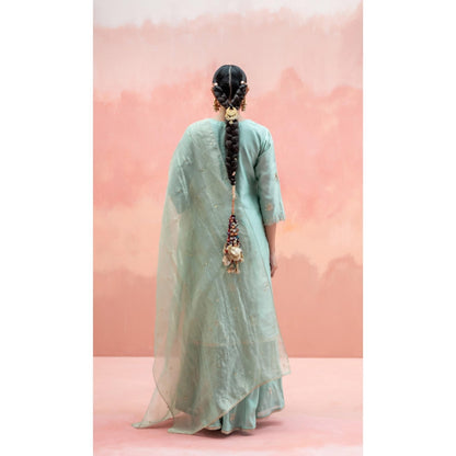 AM by Anita Mittal Noor Blue Kurta with Sharara and Dupatta