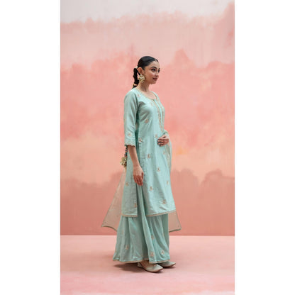 AM by Anita Mittal Noor Blue Kurta with Sharara and Dupatta