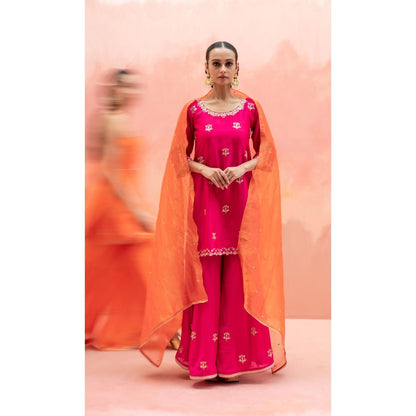 AM by Anita Mittal Noor Pink Kurta with Sharara and Dupatta