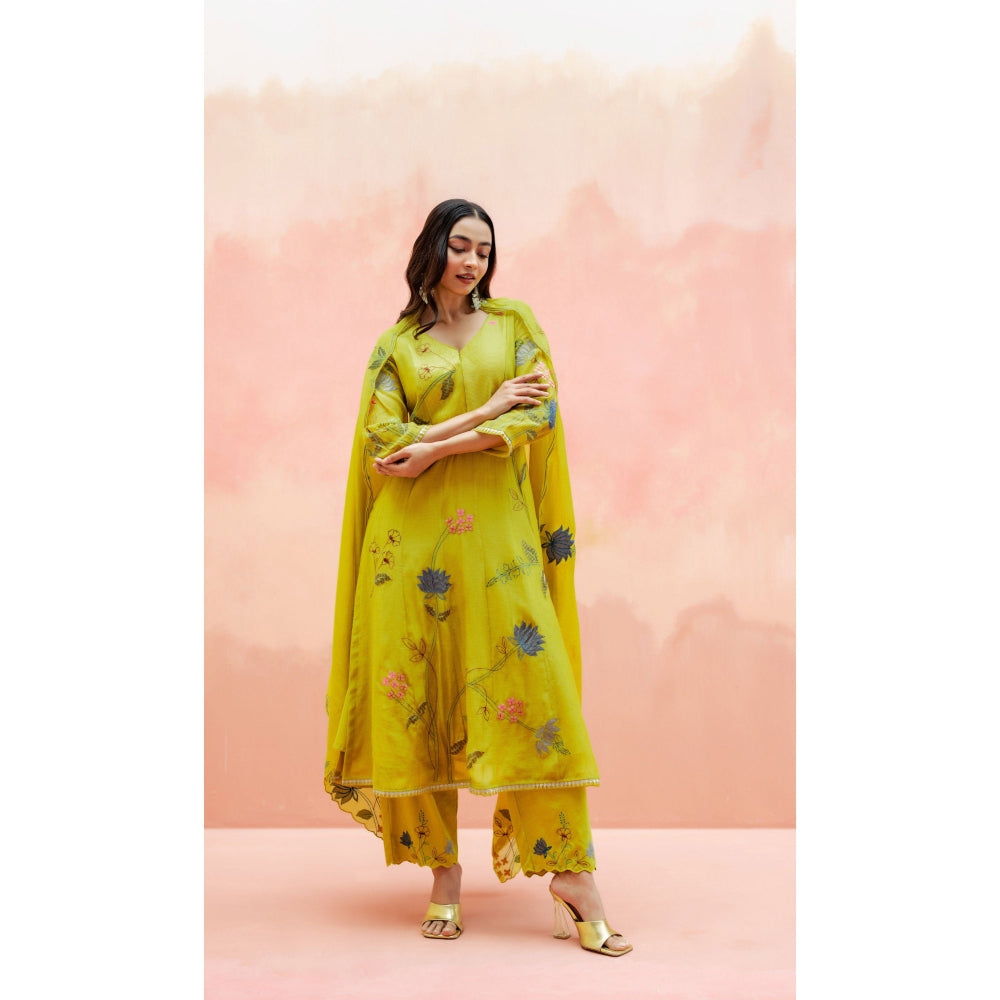 AM by Anita Mittal Falak Anarkali with Pant and Dupatta
