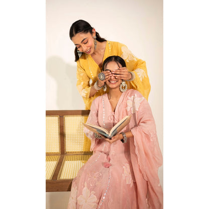 AM by Anita Mittal Zara Pink Anarkali with Pant and Dupatta